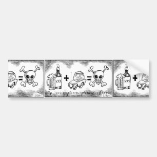 "Trinken und fahren Sie nicht" Autoaufkleber