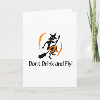 Trinken und fliegen Sie nicht Karte