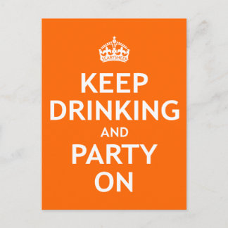 Trinken und Party behalten Postkarte