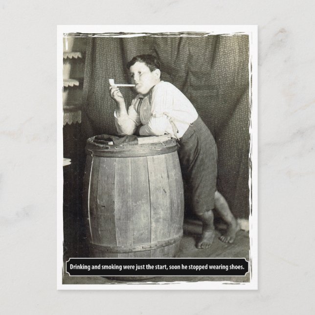 Trinken und Rauchen waren nur der Anfang Postkarte (Vorderseite)