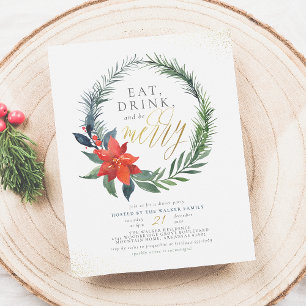 Trinken und sich amüsieren   Gold Christmas Party 