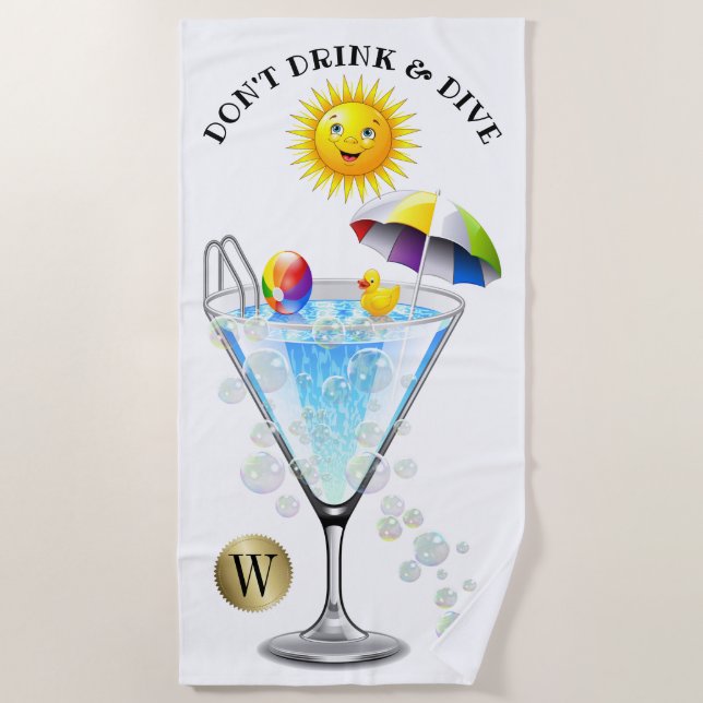 Trinken und tauchen Sie kein Strandtuch (Vorderseite)