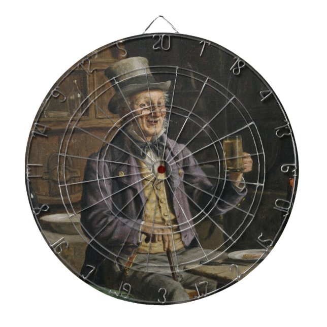 Trinken von Bier-Malerei Dartscheibe (vorne)