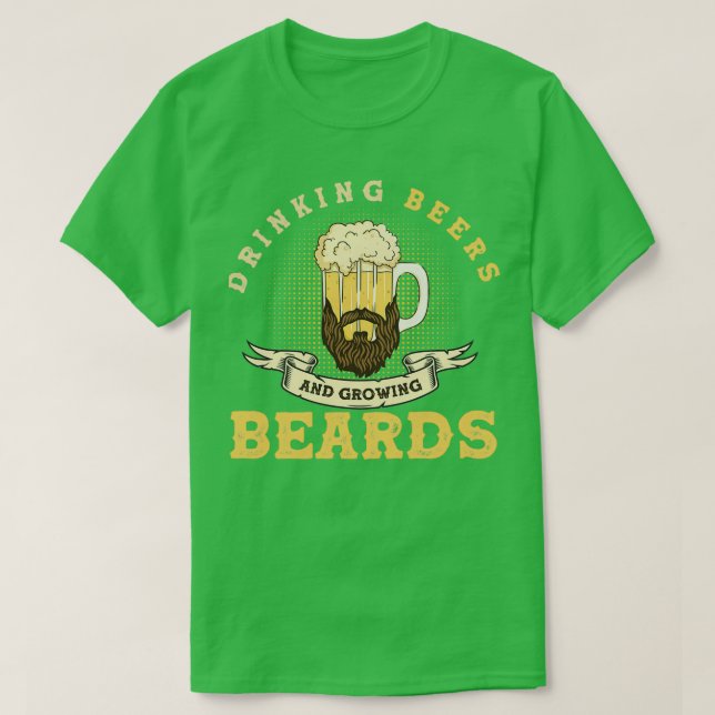 Trinken von Bieren und Bärenzucht Funny Beard 2 T-Shirt (Design vorne)