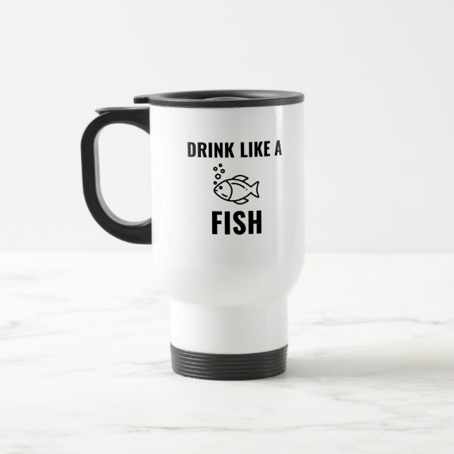 Trinken wie ein Fisch Reisebecher (Links)