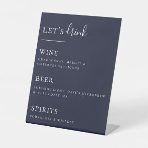 Trinken wir Bar List Navy Blue Sockelschild