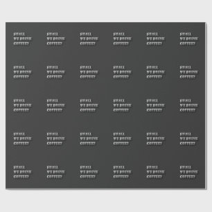 Trinken wir Kaffee Lustiger Schatten-Text T-Shirt Geschenkpapier