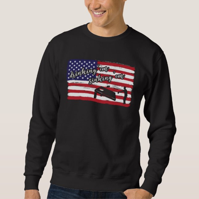 Trinkend Sie Versenkend Sie Cornhole Spieler Cornh Sweatshirt (Vorderseite)