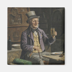Trinkende Bier-Malerei Magnet