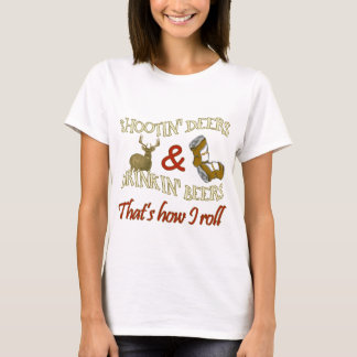 Trinkende Bier-Schießen-Rotwild T-Shirt