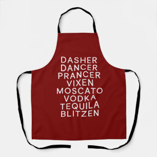 Trinkende Weihnachtsfeier Dasher Dancer Schürze