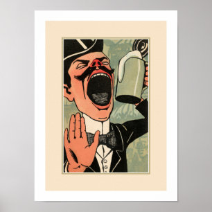 Trinkender Cartoon des lustigen großen Bieres des Poster