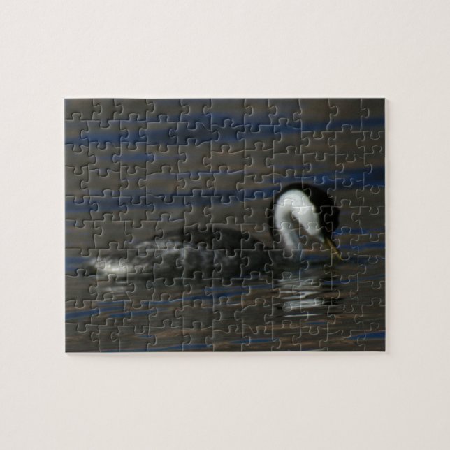 Trinkender Grebe Puzzle (Horizontal)