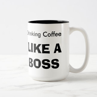 Trinkender Kaffee MÖGEN einen CHEF Zweifarbige Tasse
