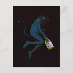 Trinkender Teufel - Postkarte