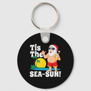 Trinkender Weihnachtsmann Tis The Sea-sun Weihnach Schlüsselanhänger