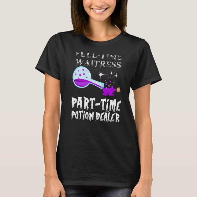 Trinkflasche Gothic Waitress Kostüm Halloween T-Shirt (Vorderseite)