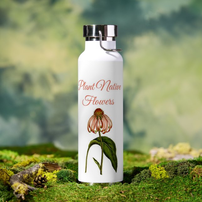 Trinkflasche mit einheimischen Blumen  (Außenbereich (gedreht))