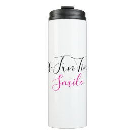 Trinkflasche Spaß Zeit Lächeln Kunst Design |  Thermosbecher
