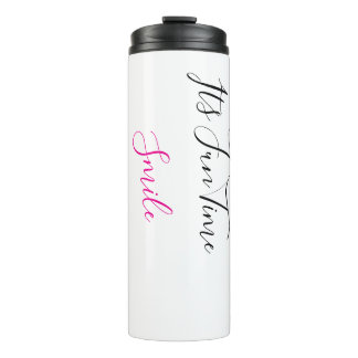 Trinkflasche Spaß Zeit Lächeln Kunst Design | Thermosbecher