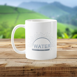 Trinkflaschen-Erinnerung Guter Tag Blaue Tasse