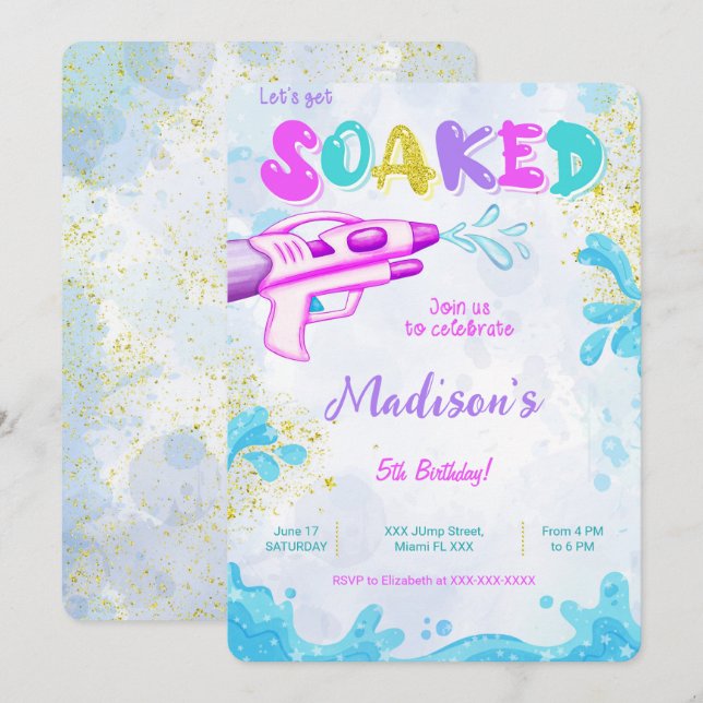 Trinkgelder zum Geburtstag Einladung (Vorne/Hinten)