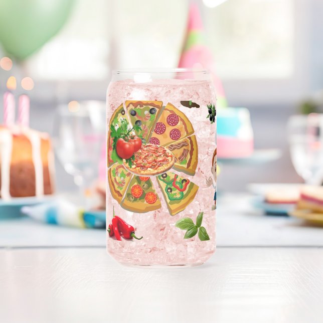 Trinkgeschirr-Set Pizza-Zeit Dosenglas (Insitu (Geburtstag))