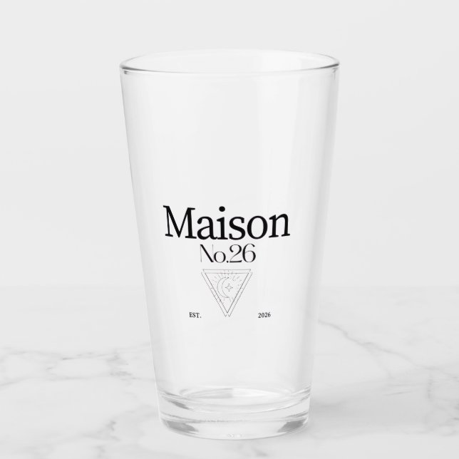 Trinkglas Glas (Vorderseite)