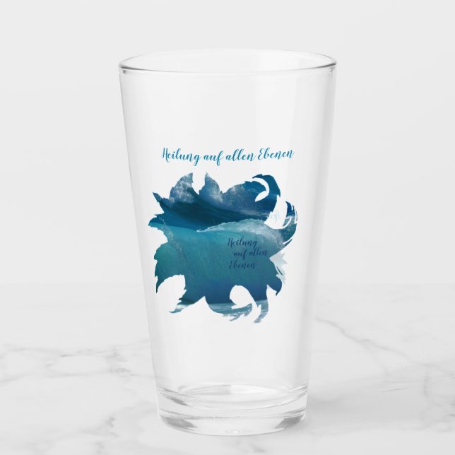 Trinkglas "Heilung auf allen Ebenen" Glas (Vorderseite)