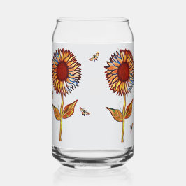 Trinkglas-Set Sonnenblumen Dosenglas