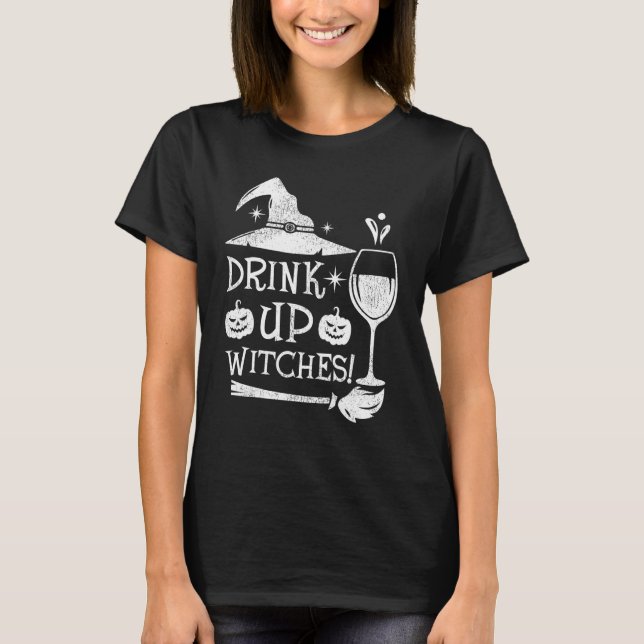 Trinkhexen Bierwein Trinkwein T-Shirt (Vorderseite)