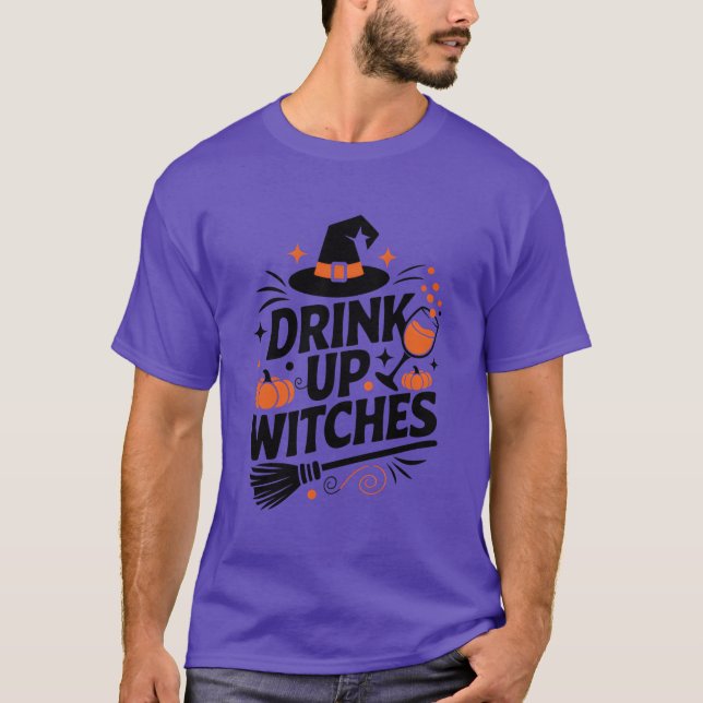 TrinkHexen Halloween-Geschenk T-Shirt (Vorderseite)