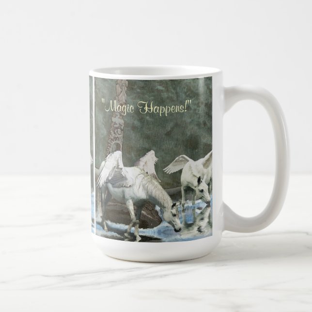 TRINKING PEGASI & TOTEMS Fantasy Art Tasse (Rechts)