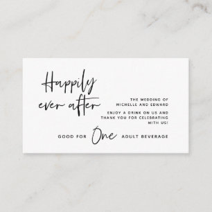 Trinkkarte, Erwachsenengetränk, Happy End Begleitkarte