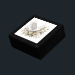 Trinkkistenhalde Erinnerungskiste<br><div class="desc">Trinket Box wird im schwarzen Holz mit einem Taubenkunstdruck gezeigt. Passen Sie dieses Objekt an oder kaufen Sie,  wie es ist. Lizenziertes Bild</div>