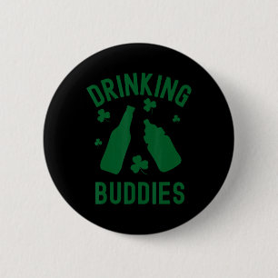 Trinkkumpels St Patrick's Day Shamrock Bier Da Button