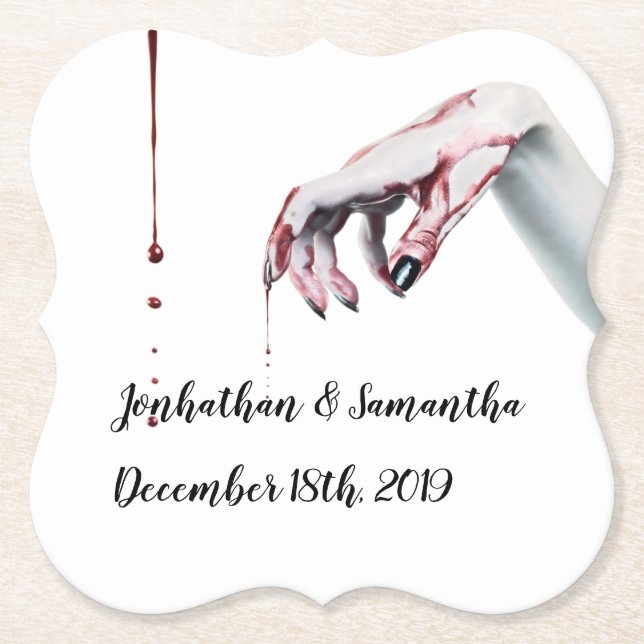 Trinkküsten Geometrisches Xzombie Tropfen Vampir Untersetzer (Vorderseite)