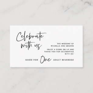 Trinkschein, Erwachsenengetränk, Feiern Sie mit un Begleitkarte