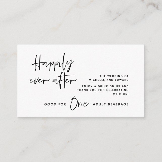 Trinkschein, Erwachsenengetränk, glücklicherweise  Begleitkarte (Vorderseite)