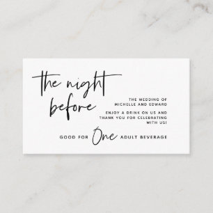 Trinkschein, Erwachsenengetränk, Hochzeitsfeier Begleitkarte
