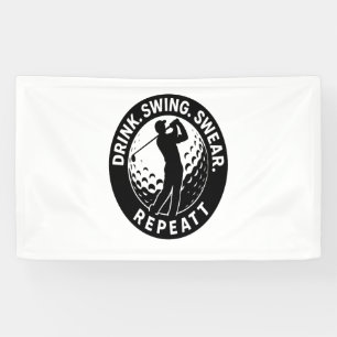Trinkschwingen Swear Wiederholung Golf Banner