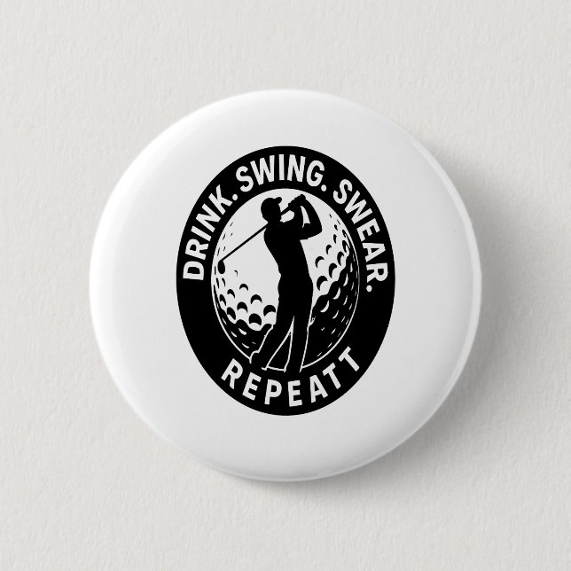 Trinkschwingen Swear Wiederholung Golf Button (Vorderseite)