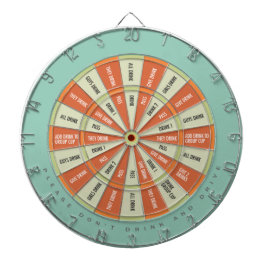 Trinkspiel in Aqua Orange Dartscheibe