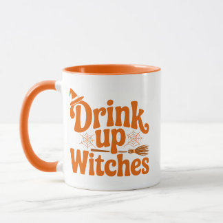 Trinkt aus, Hexen Retro Halloween Tasse