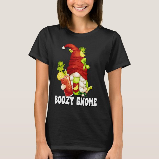 Trinkt Bloody Mary Gnome Für Frauen Und Mädchen Tr T-Shirt (Vorderseite)