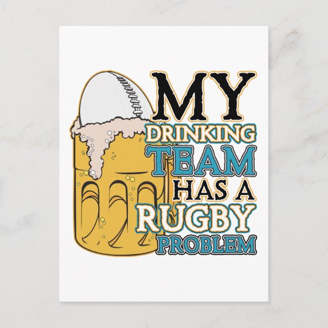 Trinkteam Rugby Postkarte (Vorderseite)