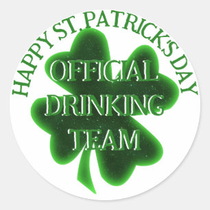 Trinkteam St. Patrick's Day Runder Aufkleber