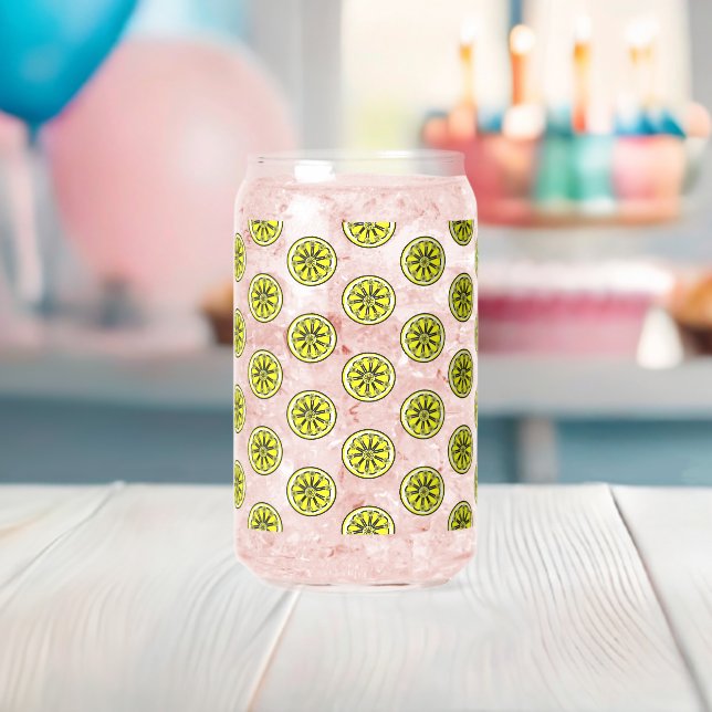 Trinkwaren-Set Süße gelbe Zitronen Dosenglas (Insitu (Baby Party))