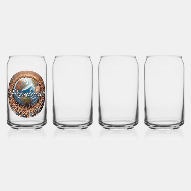 Trinkwaren Stil: Bedrucktes Dosen Glas, Set: Set v Dosenglas (Vorderseite)