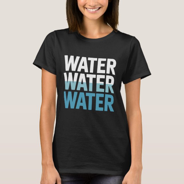 Trinkwasser-Hydrat H20 Ocean River T-Shirt (Vorderseite)
